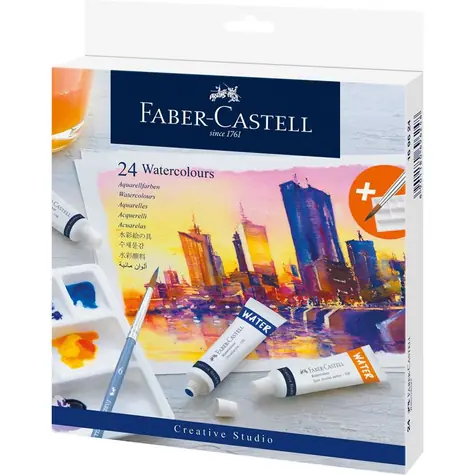 Faber-Castell Aquarellfarben - Kartonetui 24 Stück