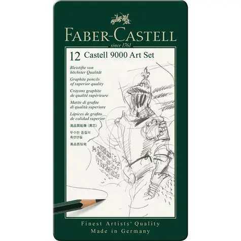 Faber-Castell Castell 9000 Art Set Graphitstifte - Blechdose 12-tlg