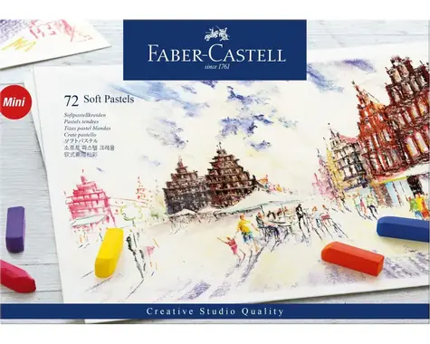 Faber-Castell Mini-Trockenpastelle - Papierbox 72 Stück