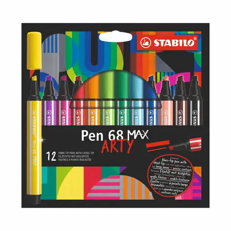 STABILO® Pen 68 MAX - ARTY - 12er Set - 12 verschiedene Farben
