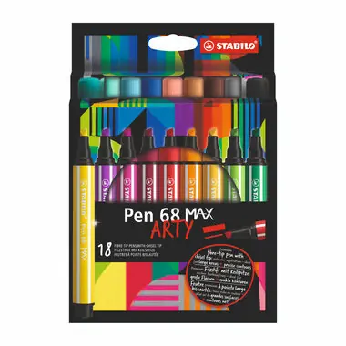 STABILO® Pen 68 MAX - ARTY - 18er Set - 18 verschiedene Farben