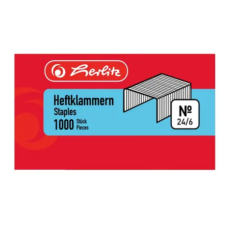 Herlitz Heftklammern / verzinkt / 1000 Stück 