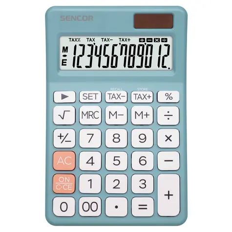 Sencor SEC 381 TAX blau / Tischrechner / zwölfstellig