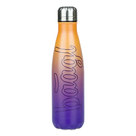 BAAGL Thermosflasche mit Metalldeckel Farbverlauf gelb-lila 500 ml