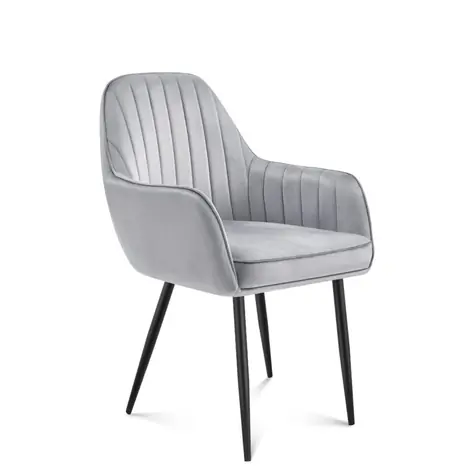 Mark Adler Prince 6.0 Velours grau / Esszimmerstuhl / Belastbarkeit 130 kg