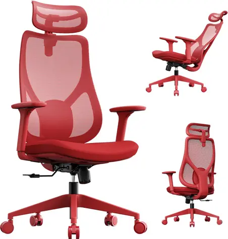 SENSE7 MOYO rot / Ergonomischer Bürostuhl / Belastbarkeit 150 kg