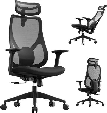 SENSE7 Moyo schwarz / Ergonomischer Bürostuhl / Belastbarkeit 150 kg