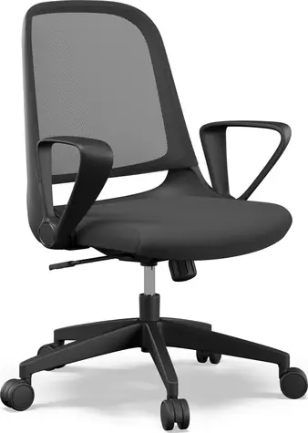 SENSE7 Softy schwarz / Verstellbarer Bürostuhl / Belastbarkeit 120 kg