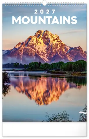 NOTIQUE Wandkalender Berge 2027, 33 x 46 cm