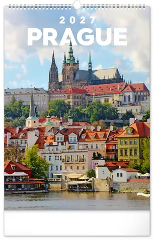 NOTIQUE Wandkalender Prag 2027, 33 x 46 cm