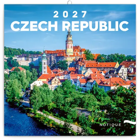 NOTIQUE Notizblock-Kalender Tschechisch Republik 2027, 20 x 20 cm