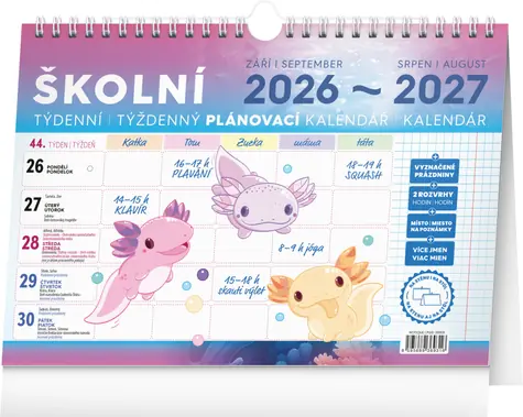 NOTIQUE Schulplanungskalender mit Haken 2027, 30 x 21 cm