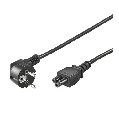 PremiumCord Netzwerkkabel 230V für Laptop 2m, „Mickey Mouse“ Kleeblatt