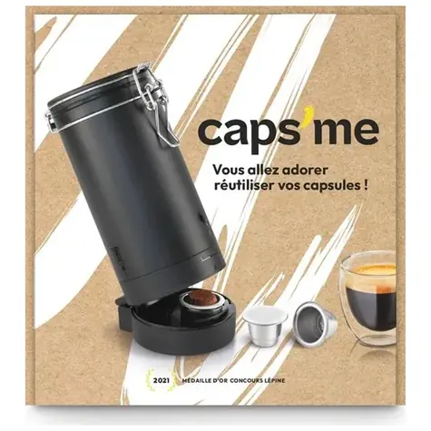CAPSME Premium Packung / Shaker mit nachfüllbaren Nespresso-Kapseln / 3 Stück / ohne Kaffee