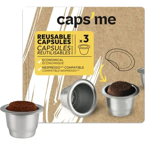 CAPSME Nespresso Nachfüllkapseln / 3 Stück / ohne Kaffee