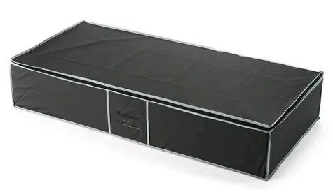 Compactor URBAN 95 x 45 x 18 cm - schwarz / Textile Aufbewahrungsbox für Kleidung unter dem Bett 