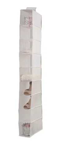 Compactor Milky 15 x 30 x 128 cm - 9 Fächer / Hängender Schuh-Organizer 