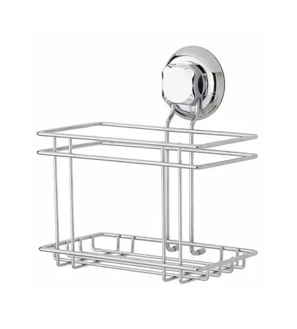 Compactor Bestlock Kleines Küchenregal mit Saugnapf chrom / ohne Bohren