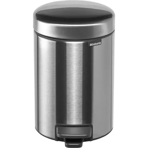 Brabantia Newicon Tretabfallbehälter 3 L mattsilber / Durchmesser 16,8 cm / Höhe 26,4 cm