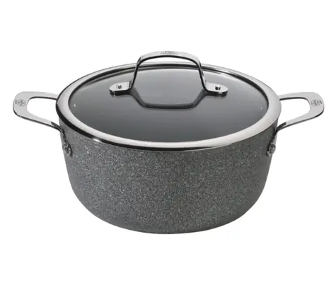 BALLARINI Salina 1005131 Topf mit Glasdeckel 20 cm / 2,7 l / geschmiedetes Aluminium 