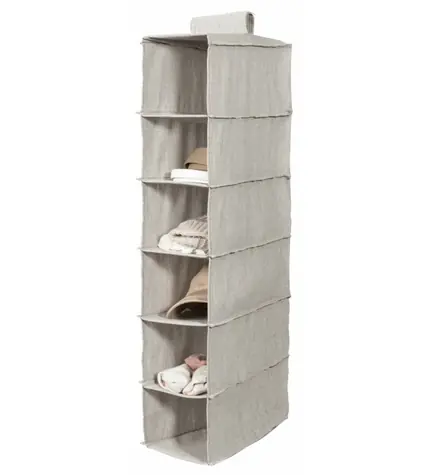 Compactor Oxford Hänge-Kleiderorganizer - 6 Fächer / 30 x 18 x 94 cm 
