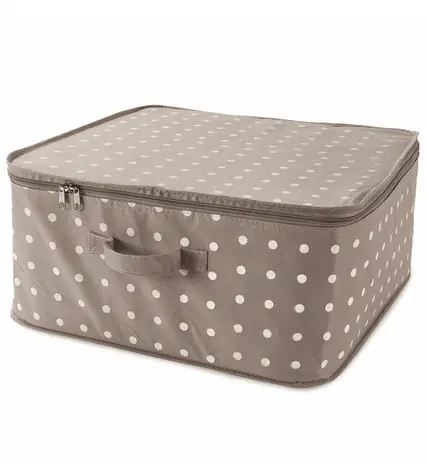 Compactor Rivoli Textilaufbewahrungsbox für Kleidung und Decken mit Reißverschluss / 46 x 46 x 20,5