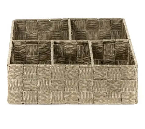 Compactor TEX Organizer für Kleidung und Accessoires - 5-teilig Taupe (grau-beige) / 32 x 25 x 8 cm