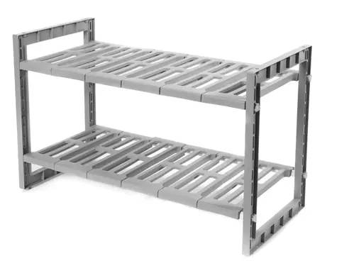 Compactor Verstellbares Regal unter der Spüle, hellgrau / 50/76 x 30 x 40 cm