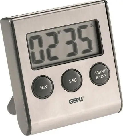 Gefu CONTARE Digitaler Küchentimer Silber / 1x AAA