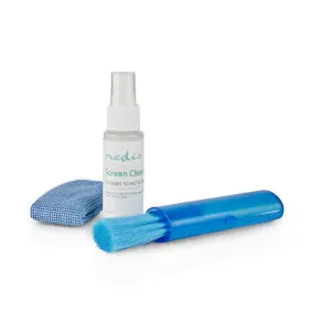 Nedis Bildschirmreiniger 35 ml / Spray inkl. Wischer / Laptop / TV / Smartphone / Tablet 