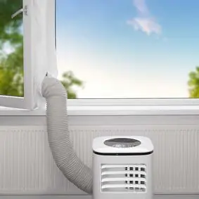Nedis AC Fensterdichtung weiß / Fensterdichtung für Klimaanlage / Reißverschluss 