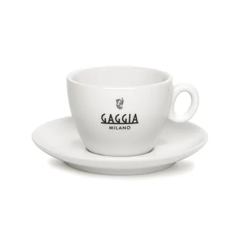 Gaggia Espressotassen und Untertassen / 6 Stück / Porzellan