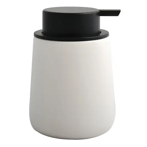 MSV MAONIE Seifenspender weiß-schwarz / Keramik / 350 ml