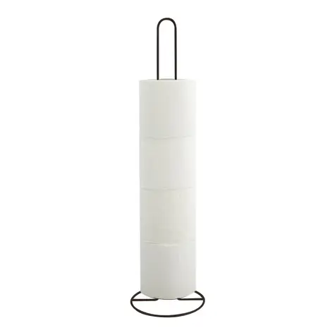 MSV ROLL TOWER Toilettenpapierhalter schwarz / Stahl