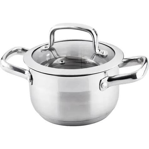 Lamart Prestige Topf mit Deckel 1,8L silber / 16 x 9,5 cm / Edelstahl