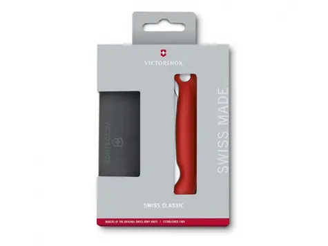 VICTORINOX Swiss Classic Messer- und Schneidebrett-Set rot