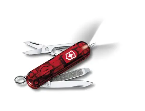 VICTORINOX Signature Lite Taschenmesser, rot transparent