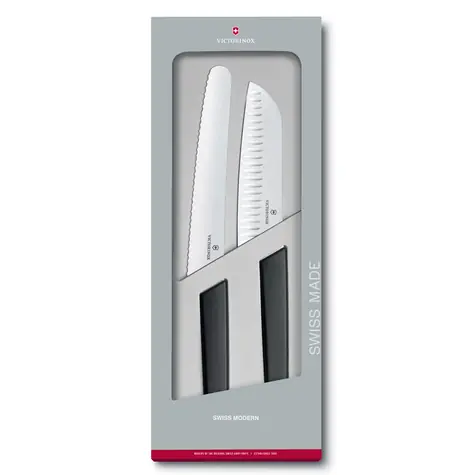 VICTORINOX Schweizer modernes Messerset Schwarz 