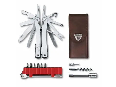 VICTORINOX Swiss Tool Spirit X PLUS Ratschenzange im Lederetui