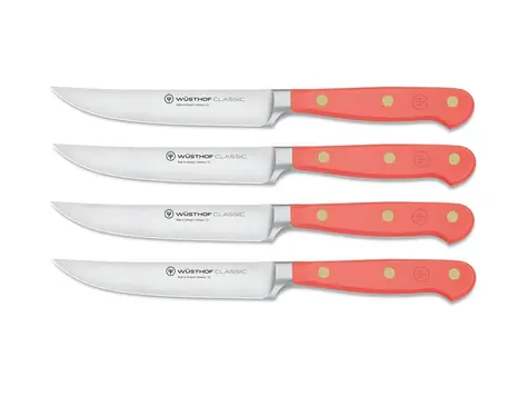 Wüsthof Steakmesser-Set, 4-teilig, Classic Colour, 12 cm, Peach , gerade Klinge 