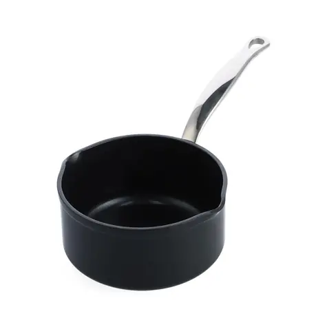 GreenPan Stielkasserolle mit antihaftbeschichteter Keramik, Barcelona Pro, 16 cm, schwarz
