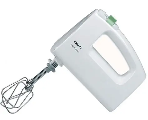Krups F 608-14 3 Mix 7000 / Handmixer / 10 Geschwindigkeiten / 500 W / Weiß
