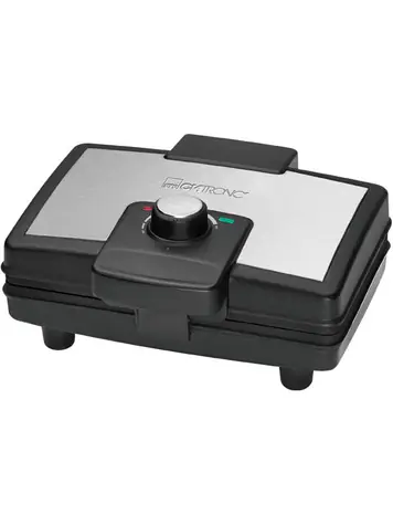 Clatronic WA 3606 schwarz / Waffeleisen / 2 Waffeln / 2 Backflächen 21,5 x 13,5 cm / 800 W 