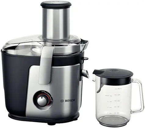 BOSCH MES4010 schwarz-silber / Entsafter / 1200W / 1,5 l / 3 Geschwindigkeiten / Tropfstopp / Sicherheitsstopp
