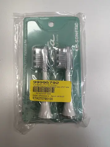ETA Sonetic 0707 90100 weiß / Ersatzbürstenkopf für x707-Serie / mittelhart / 2St