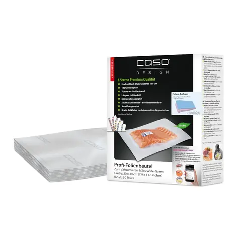 Caso 1219 Vakuumierbeutel / Größe 20 x 30 cm / Stärke 160 µm / 50 Stk