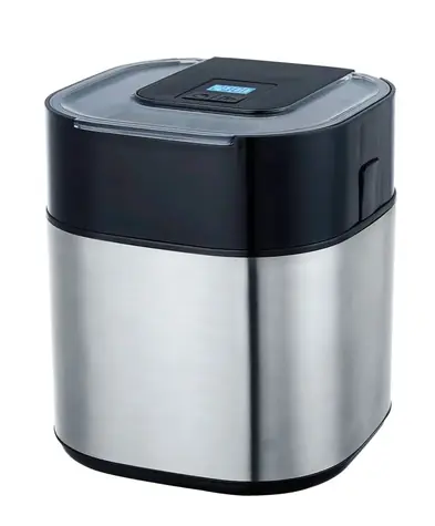 Guzzanti GZ 158 silber-schwarz / Eismaschine / 9,5W / 1,5 L Behälter / LCD-Display