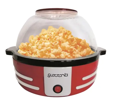 Guzzanti GZ 135 rot / Heißluft-Popcornmaschine / 1200 W / Servierschüssel