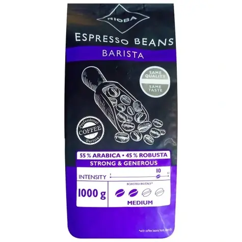 Rioba Barista (ehemals Rioba Silver) 1 kg / Kaffeebohnen / 55 % Arabica & 45 % Robusta