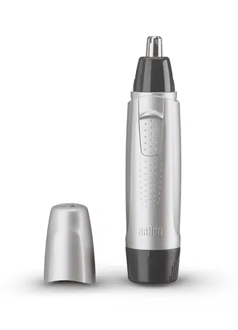 Braun EN10 / Ohren- und Nasenhaarschneider / Betrieb 60 Min. / waschbar / 1x AA / Silber